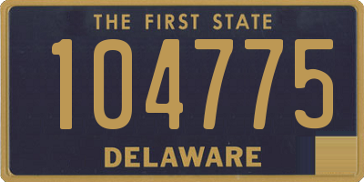 DE license plate 104775