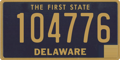 DE license plate 104776