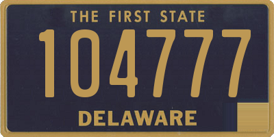 DE license plate 104777