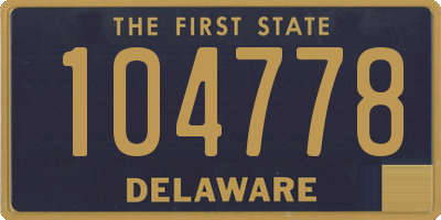 DE license plate 104778