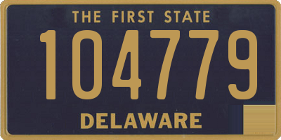 DE license plate 104779