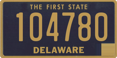 DE license plate 104780