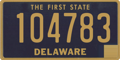DE license plate 104783