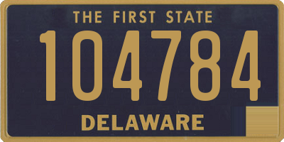 DE license plate 104784