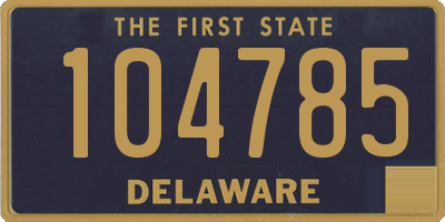DE license plate 104785