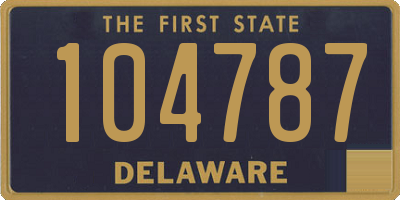 DE license plate 104787