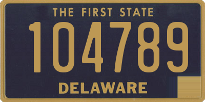 DE license plate 104789