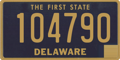 DE license plate 104790