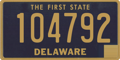 DE license plate 104792