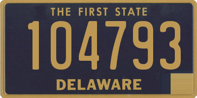 DE license plate 104793