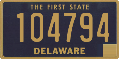 DE license plate 104794