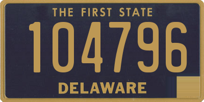 DE license plate 104796