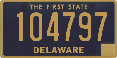 DE license plate 104797