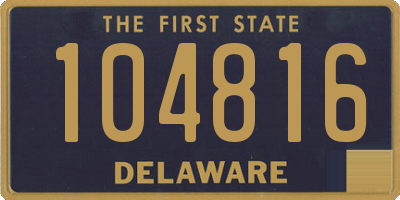 DE license plate 104816