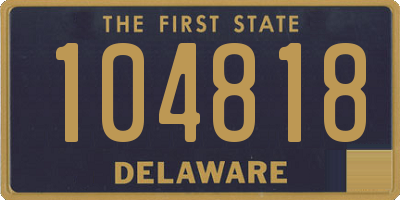 DE license plate 104818