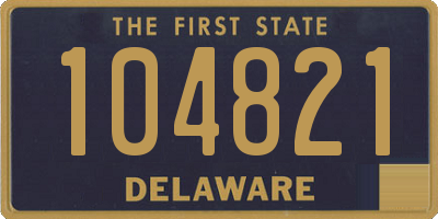 DE license plate 104821