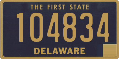 DE license plate 104834