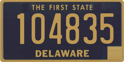 DE license plate 104835