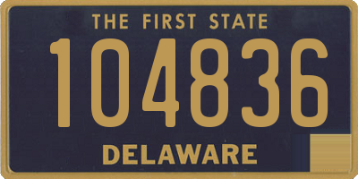 DE license plate 104836