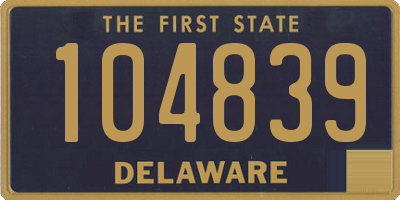 DE license plate 104839