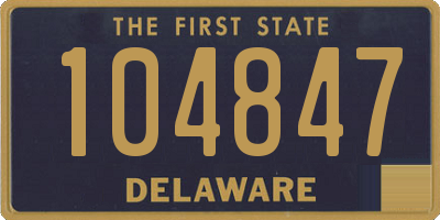 DE license plate 104847