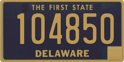 DE license plate 104850