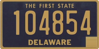 DE license plate 104854