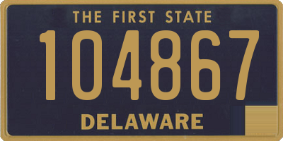 DE license plate 104867