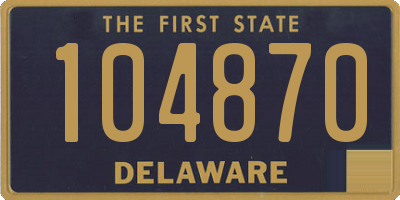 DE license plate 104870