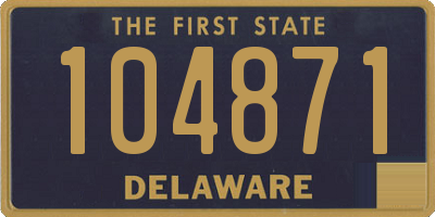 DE license plate 104871