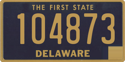 DE license plate 104873