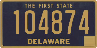 DE license plate 104874