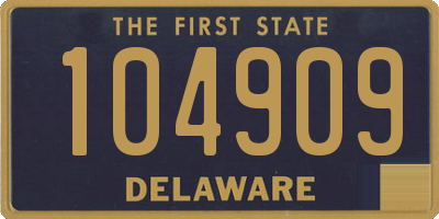 DE license plate 104909