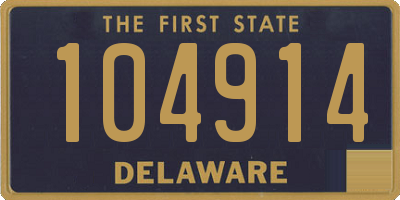 DE license plate 104914