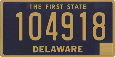 DE license plate 104918