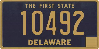 DE license plate 10492