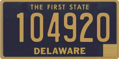 DE license plate 104920