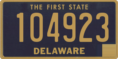 DE license plate 104923