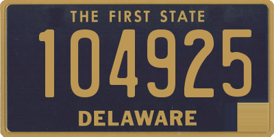 DE license plate 104925
