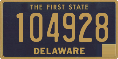 DE license plate 104928