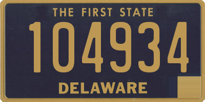 DE license plate 104934