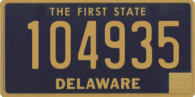 DE license plate 104935