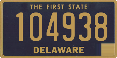 DE license plate 104938