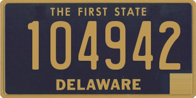 DE license plate 104942