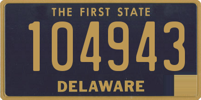DE license plate 104943