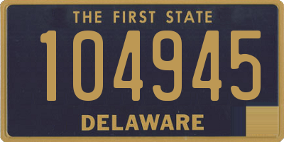 DE license plate 104945