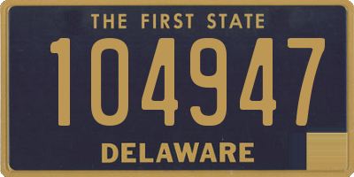 DE license plate 104947