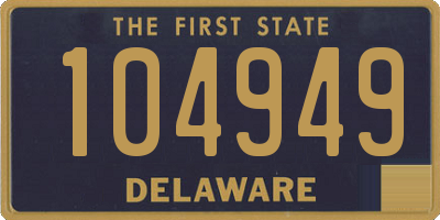 DE license plate 104949