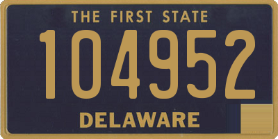 DE license plate 104952