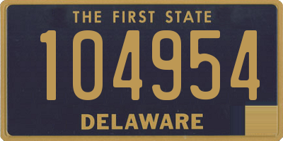 DE license plate 104954